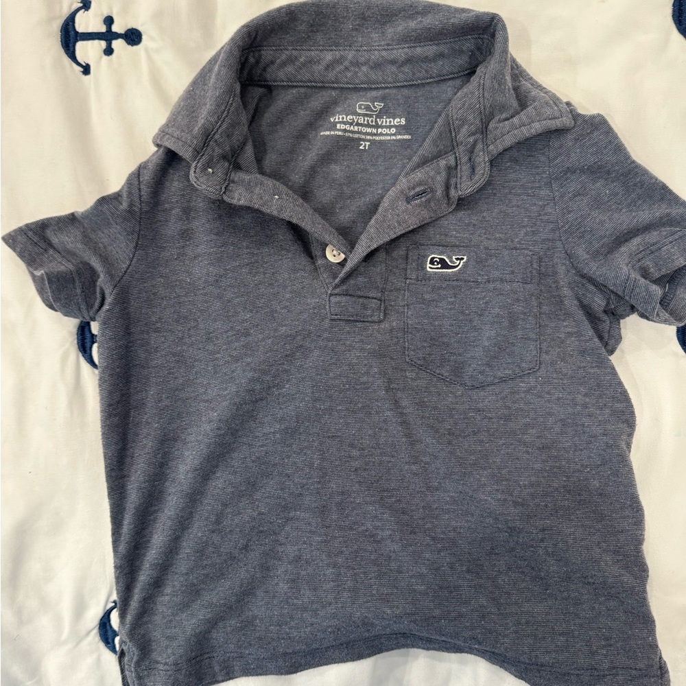 Vineyard Vines Kids Blue Polo Shirt